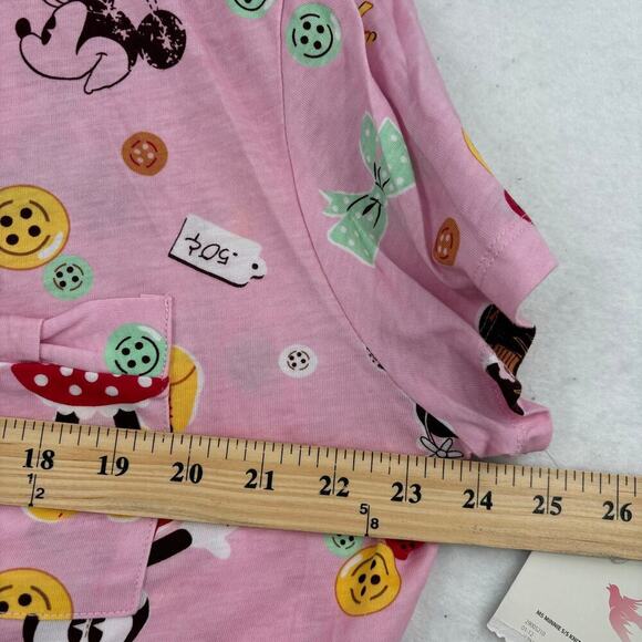 Disney Pajama Set Pink Minnie Mouse Print Size XL Top Size L Bottom - Picture 5 of 13
